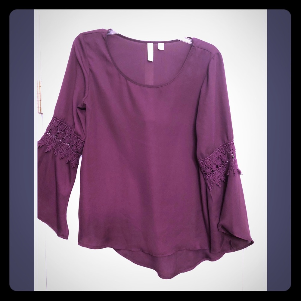 Tacera dressy burgundy blouse
